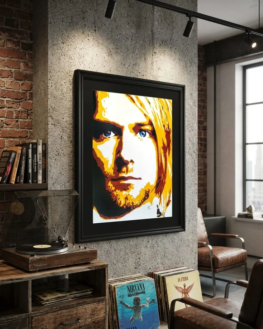 quadro-nirvana-kurt-cobain