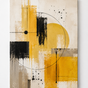 Quadro Abstrato Amarelo