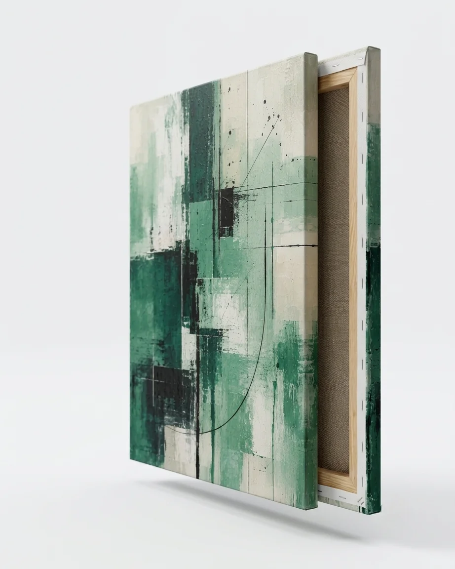 Quadro Abstrato Verde - Imagem 2