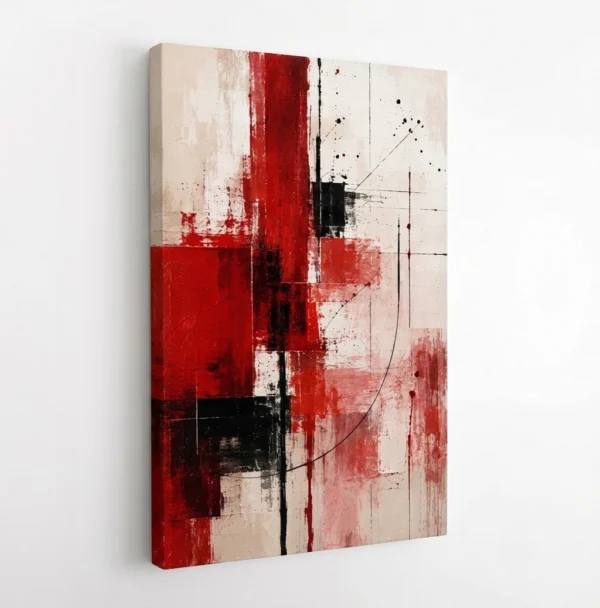 Quadro Abstrato Vermelho - Imagem 2