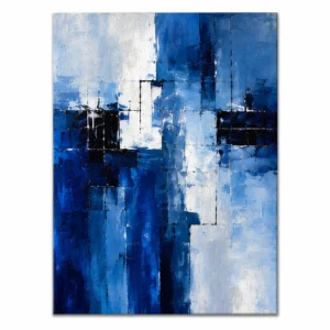 Quadro Abstrato Moderno Azul