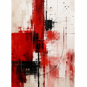 Quadro Abstrato Vermelho