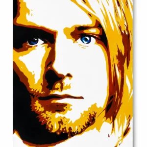 Quadro Kurt Cobain | Arte Pintada à Mão