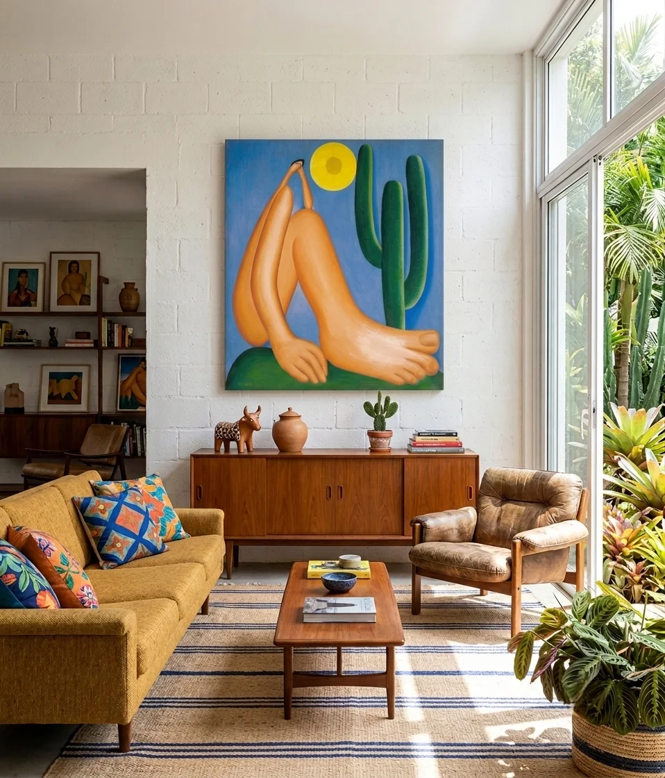 Quadro Abaporu de Tarsila do Amaral (replica) - Imagem 3