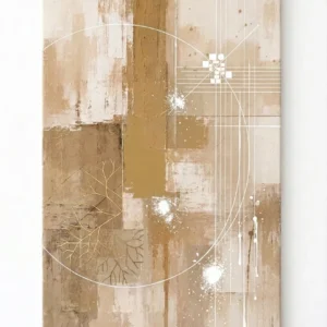 Quadro Abstrato Moderno Bege