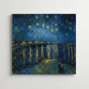Quadro Noite Estrelada Sobre o Ródano de Vincent Van Goth