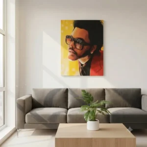 quadro the weeknd pintado a mão